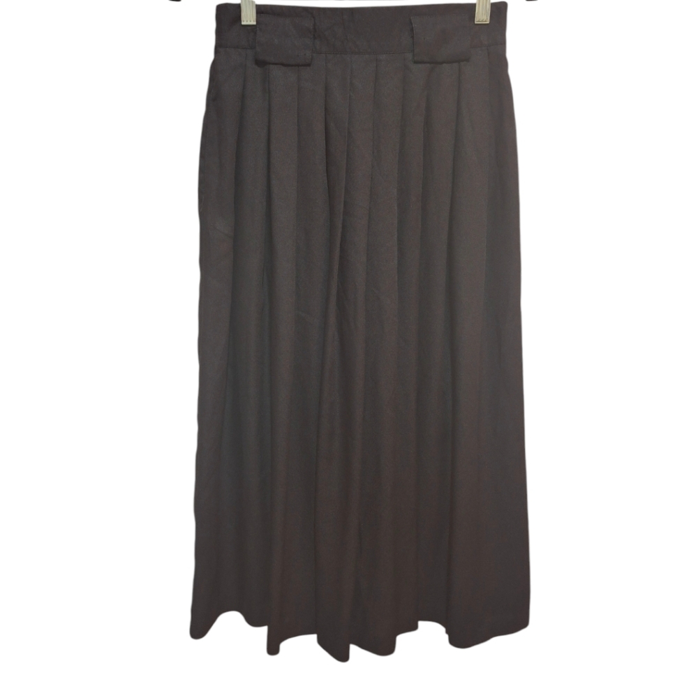 Vintage Fundamental Things pleated midi black skirt size 8